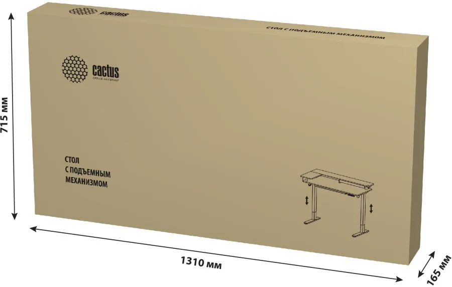 Стол для компьютера Cactus CS-EDL-DWT столешница ДСП светлый дуб каркас белый