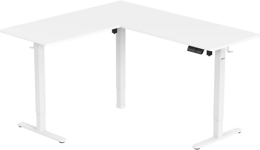 Стол для компьютера Cactus CS-EDXL-WWT угловой с электроприводом столешница МДФ белый каркас белый 1
