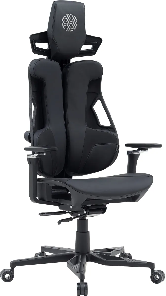 Кресло Cactus CS-CHR-DUO-BBK черный кожзам