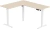 Стол для компьютера Cactus CS-EDXL-WWD угловой с электроприводом столешница МДФ белый дуб каркас бел