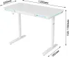 Стол для компьютера Cactus CS-EGD-WT-LED с электроприводом и подстветкой столешница закаленное стекл