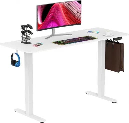 Фото Стол для компьютера Cactus CS-EDL-WWT столешница ДСП белый каркас белый