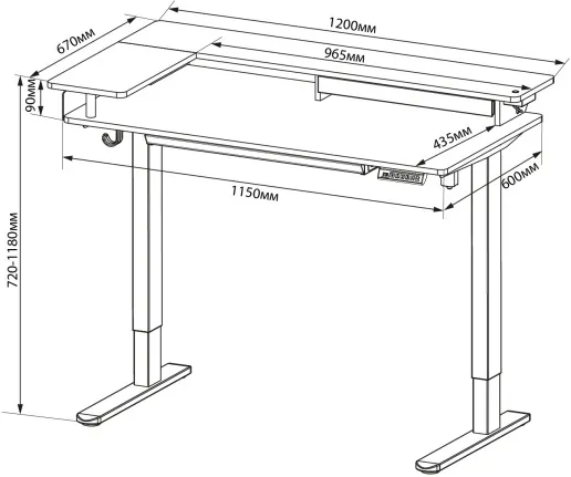 Фото Стол для компьютера Cactus CS-EDL-DWT столешница ДСП светлый дуб каркас белый