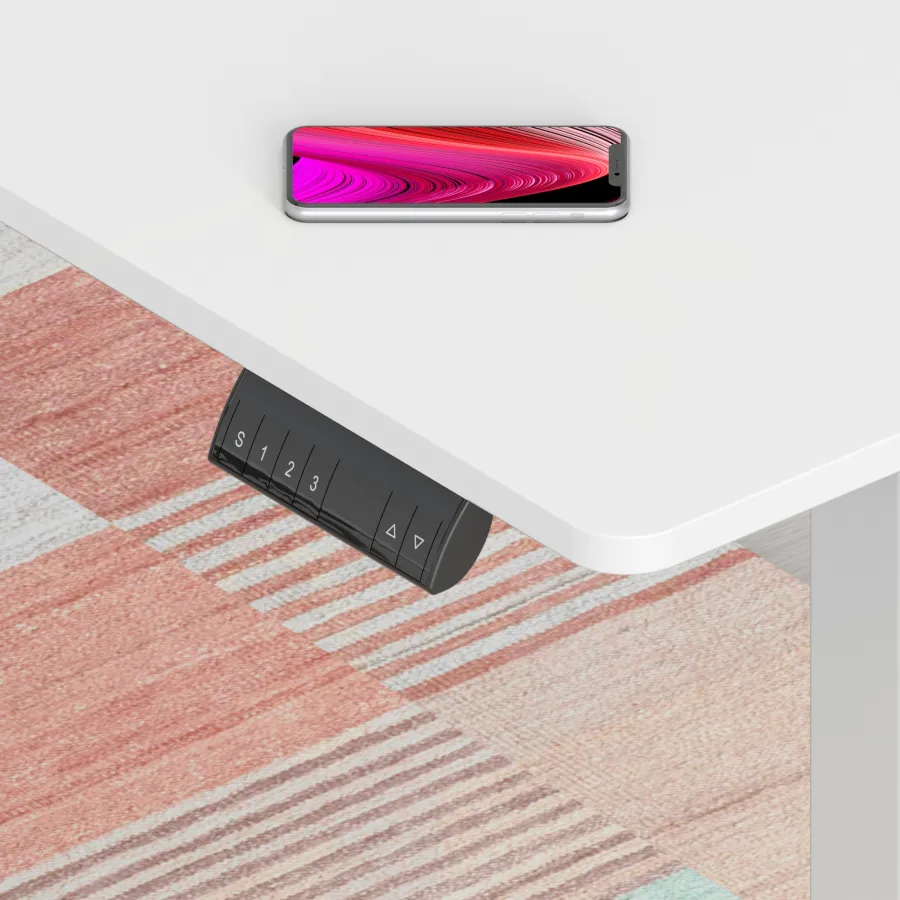 Стол для компьютера Cactus CS-EDXL-WWT угловой с электроприводом столешница МДФ белый каркас белый 1