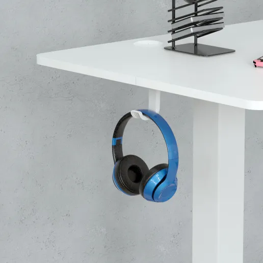 Фото Стол для компьютера Cactus CS-EDL-WWT столешница ДСП белый каркас белый