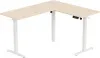 Стол для компьютера Cactus CS-EDXL-WWD угловой с электроприводом столешница МДФ белый дуб каркас бел