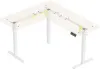 Стол для компьютера Cactus CS-EDXL-WWD угловой с электроприводом столешница МДФ белый дуб каркас бел