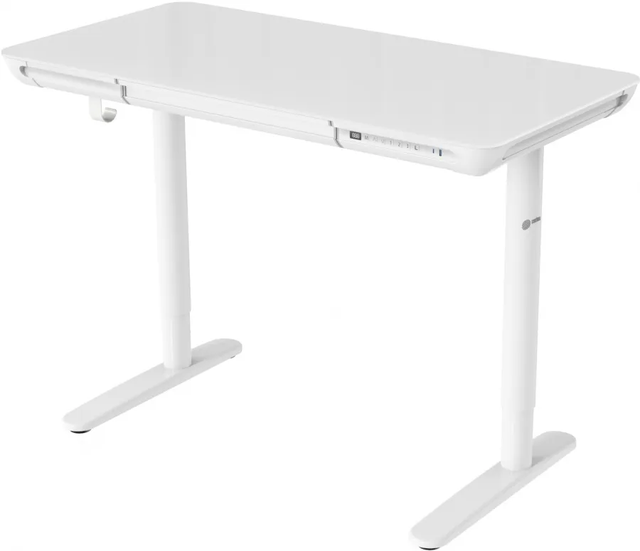 Стол для компьютера Cactus CS-EGD-WT-LED с электроприводом и подстветкой столешница закаленное стекл