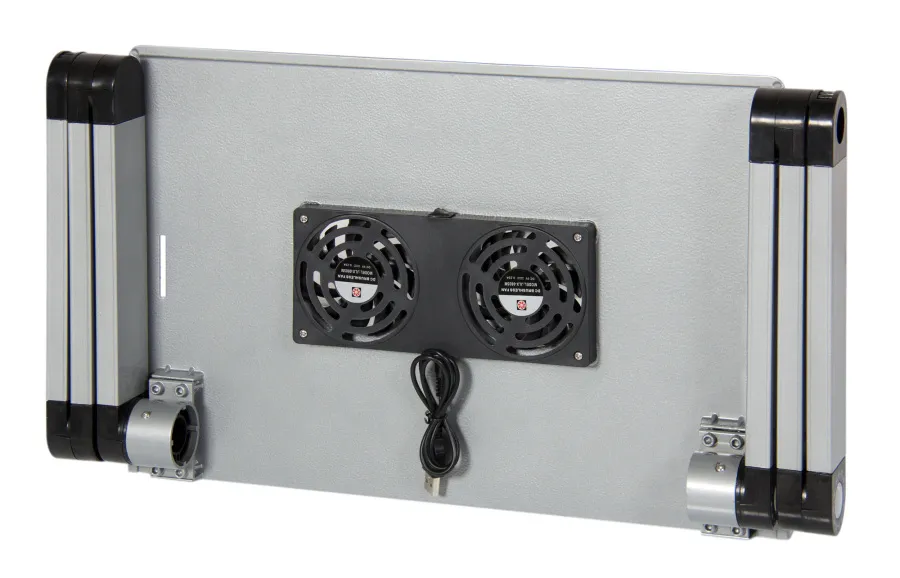 Стол для ноутбука Cactus CS-LS-T8-C серебристый 27x42см