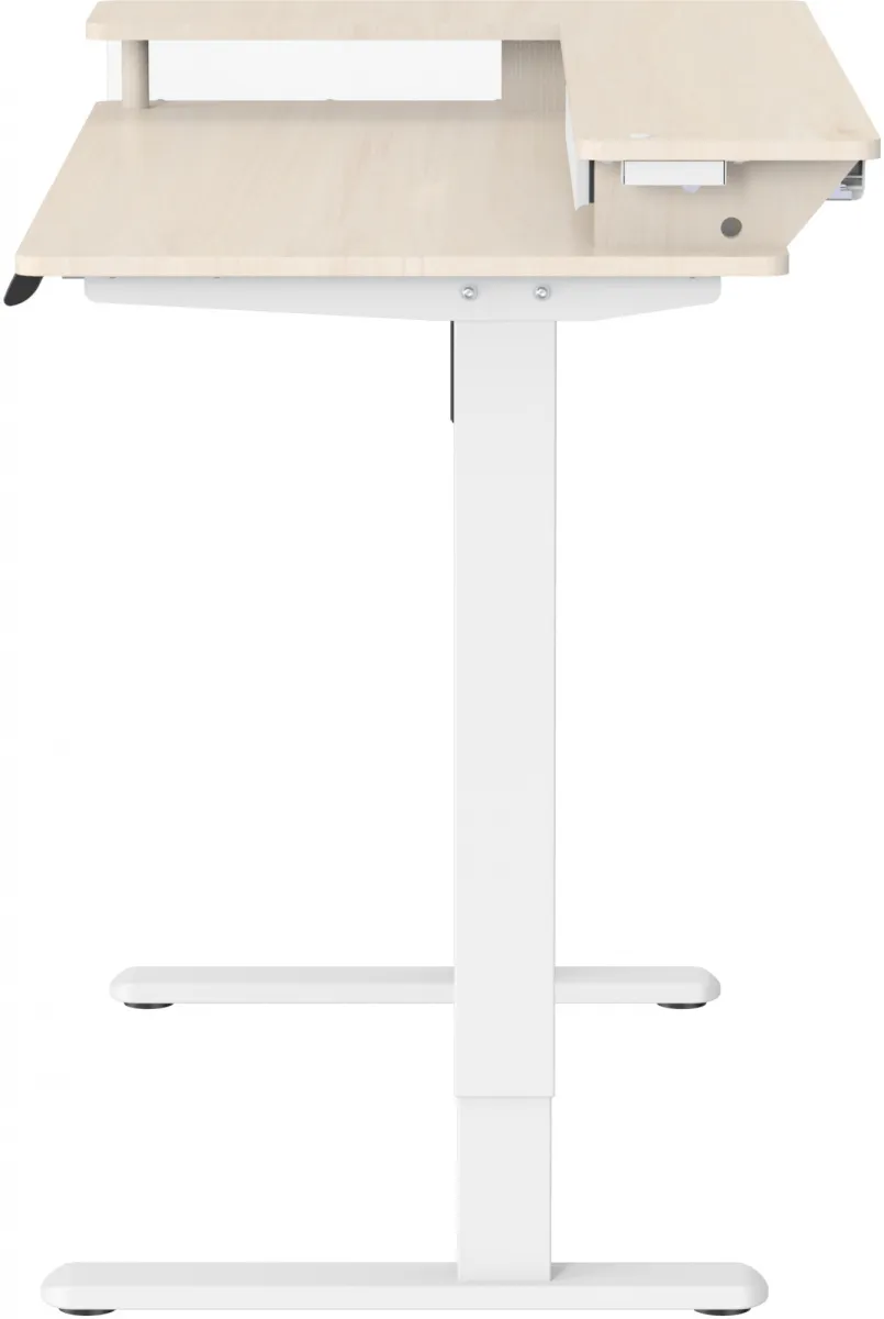 Стол для компьютера Cactus CS-EDL-DWT столешница ДСП светлый дуб каркас белый