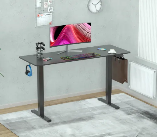 Фото Стол для компьютера Cactus CS-EDL-BBK столешница ДСП черный каркас черный