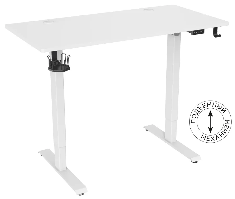 Стол Cactus CS-ED-WWT столешница МДФ белый каркас белый