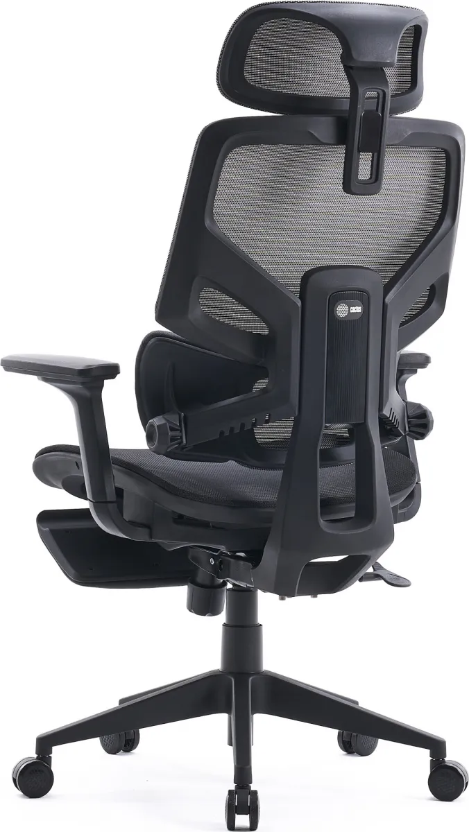 Кресло Cactus CS-CHR-MC01-GYBK серый сиденье черный с подголов. крестов.