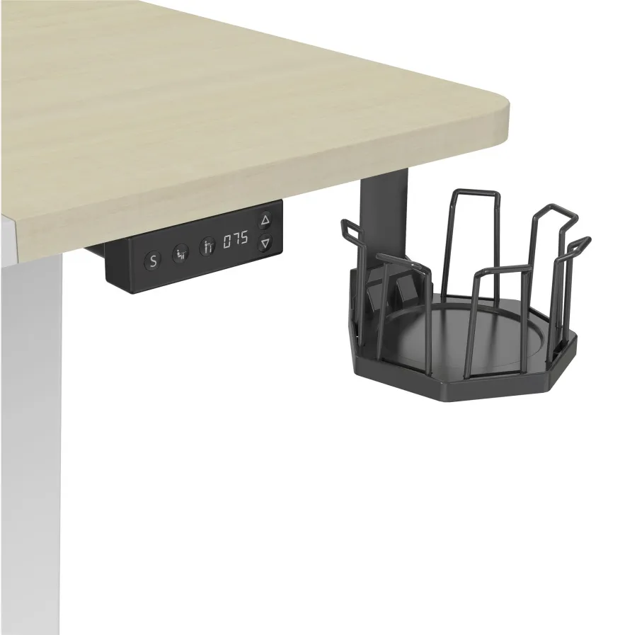 Стол для компьютера Cactus CS-EDL-WWD столешница МДФ дуб молочный каркас белый