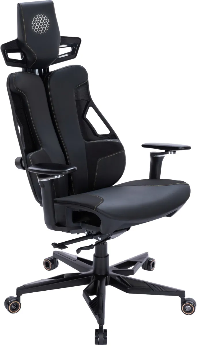 Кресло Cactus CS-CHR-DUO-BBK черный кожзам