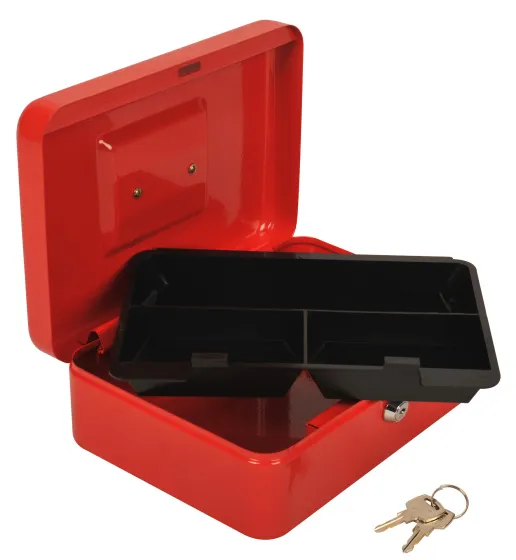 Фото Ящик для денег без номинала Cactus CS-CB-003RD 90x250x180 красный сталь 1.367кг