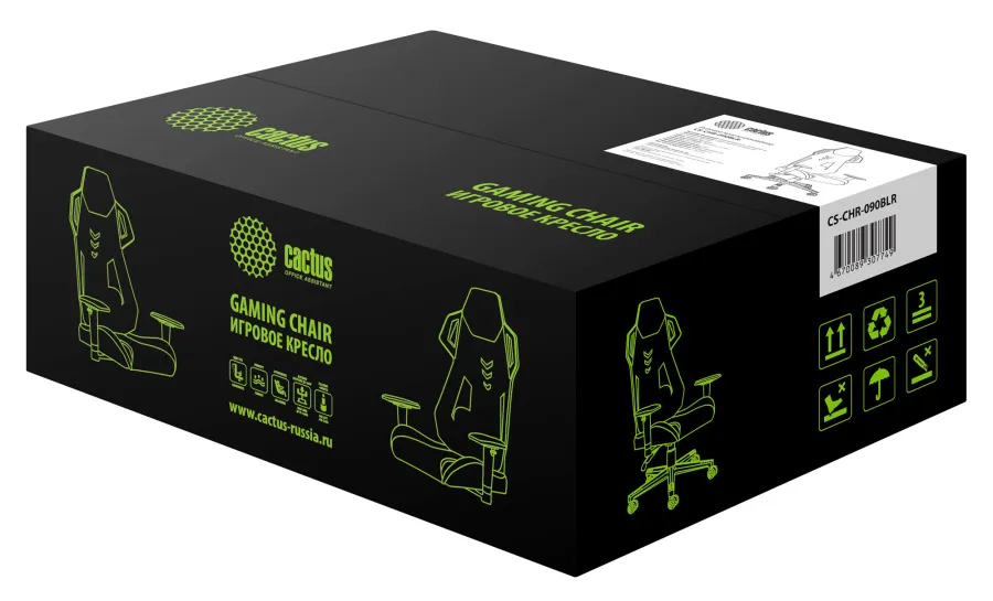 Кресло игровое Cactus CS-CHR-090BLR черный/красный