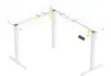 Стол для компьютера Cactus CS-EDXL-WWT угловой с электроприводом столешница МДФ белый каркас белый 1