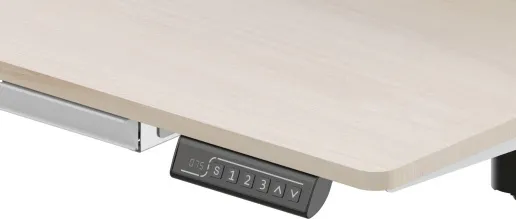 Фото Стол для компьютера Cactus CS-EDL-DWT столешница ДСП светлый дуб каркас белый