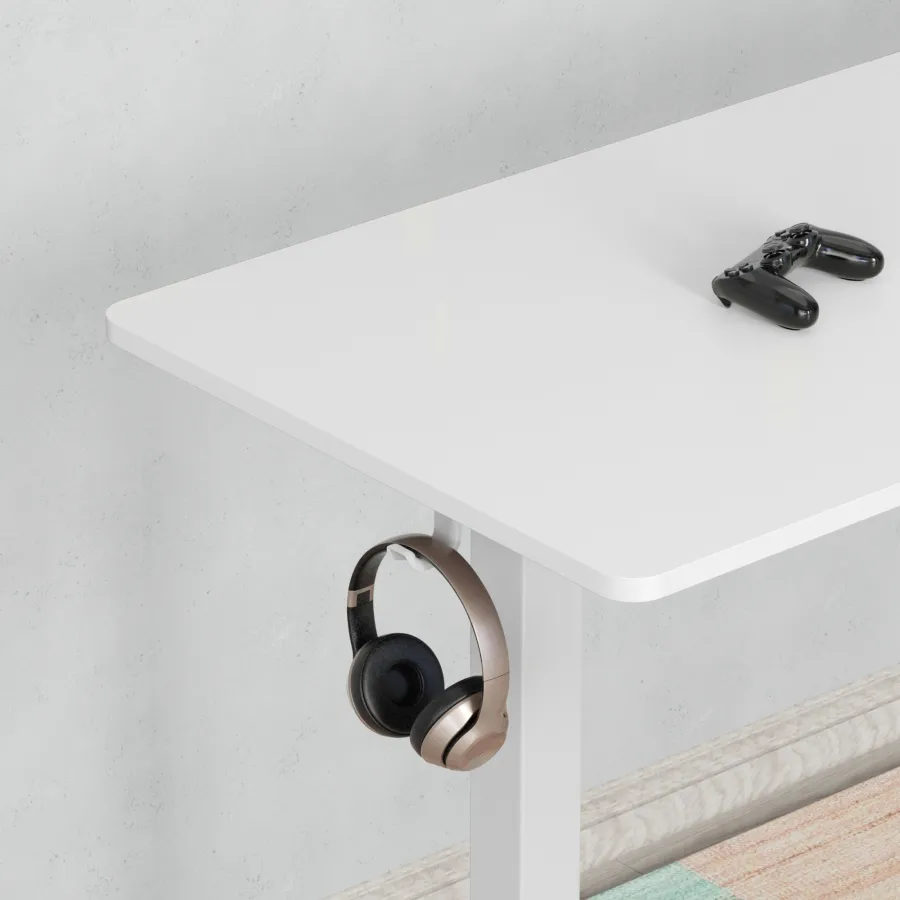 Стол для компьютера Cactus CS-EDXL-WWT угловой с электроприводом столешница МДФ белый каркас белый 1